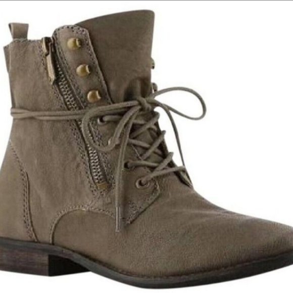 SAM EDELMAN MACKAY Nubuck Combat Booties Size 6- Olive Green - Picture 11 of 13